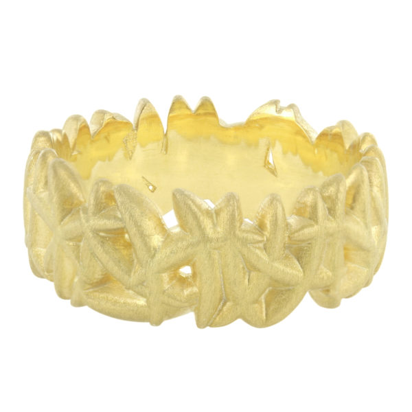 The Haku Ti Leaf Lei Wide Band